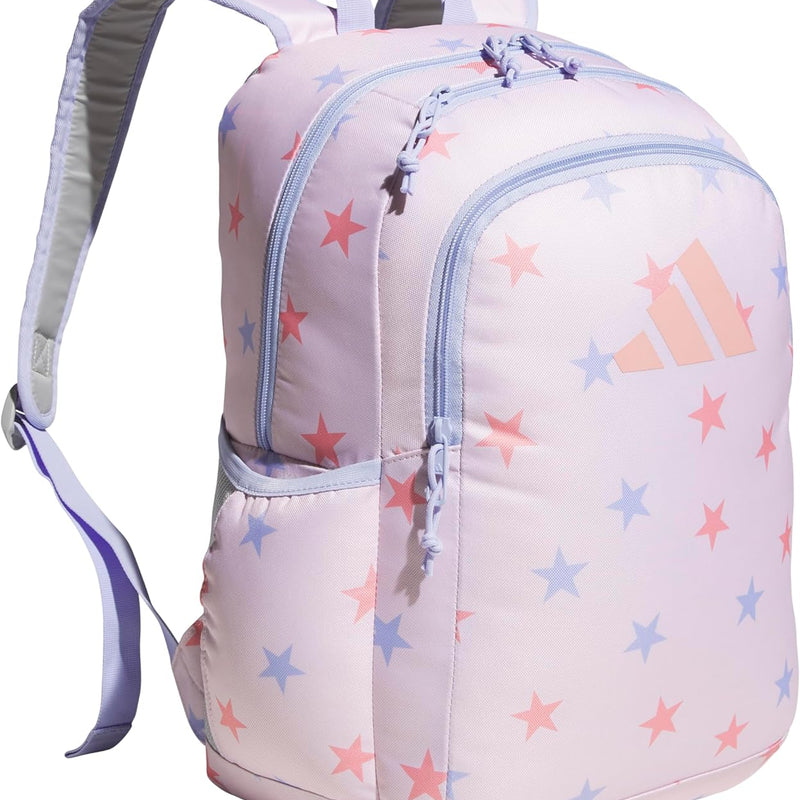 adidas Kids Affiliate Backpack – School Bag for Girls and Boys, 27L, Bow Print Pink Tint/Pink Tint, OSFA