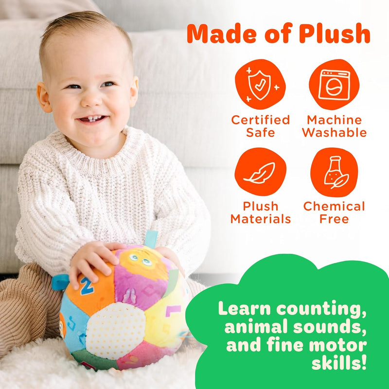 Move2Play, Interactive Baby Ball with 30+ Sounds & Songs | Toys for 1 Year Old Boys & Girls | Baby Toys 6-12+ Months | Musical Crawling Ball for Toddlers 1-3 | 1st Birthday Gift