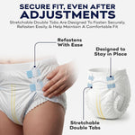4-5xl Adult Diapers for Women and Men - 8 Bariatric Disposable Briefs with Tabs and Stretchable Side Panels - 100% Breathable with Maximum Absorbency