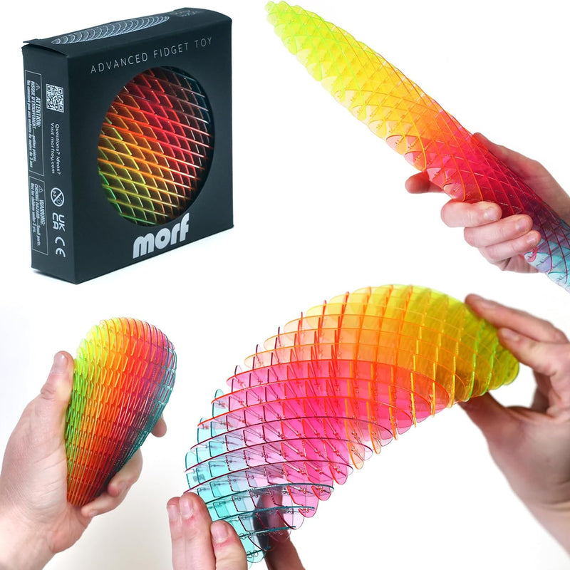 Morf Fidget Worm Toy - Flexible 3D Sensory Slug Figgy Toy for Kids, Teens, and Adults – Stretchy, Quiet, Stress and Anxiety Relief, Focus - For Play, School, Work Gifts, Great For Classroom and Office