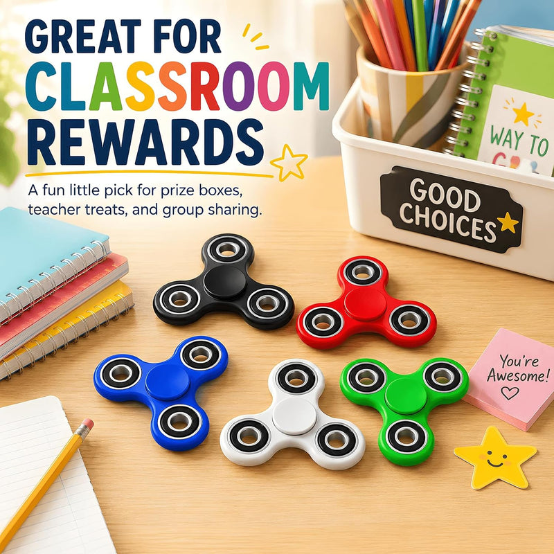 SCIONE Fidget Spinners 5 Pack - Fidget Toys Sensory Stress Relief Toys for Adults & Kids, Anxiety Reducing Fidget Spinners, Goodie Bag Stuffers for Students, Stress Relief Toys for Calming Down