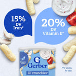 Gerber Stage 3 Veggie Dip Lil Crunchies Snack, 1.48 Oz, 6 Pack