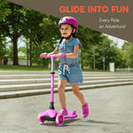 Pink Mini 3 Wheel Scooter for Kids with LED Light-Up Wheels
