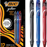 BIC Gelocity Quick Dry Blue Gel Pens, Medium Point (0.7 mm), School Supplies for Students and Teachers, with Full Grip, 12-Count Pack in Blue