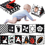 URMYWO High Contrast Baby Toy, Soft Baby Book for Newborn, Visual Stimulation, Montessori Sensory Infant Toys