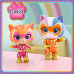 Disney Jr. SuperKitties Kittydale Figure Set with Accessories, 15-Pieces, Collectible Figurines, Toy for Fans, Girls, Kids, Ages 3 and Up by Just Play