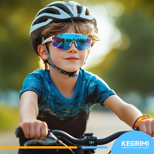 Kids Baseball Polarized Sunglasses for Boys and Girls, Youth Sun Glasses for Cycling and Running