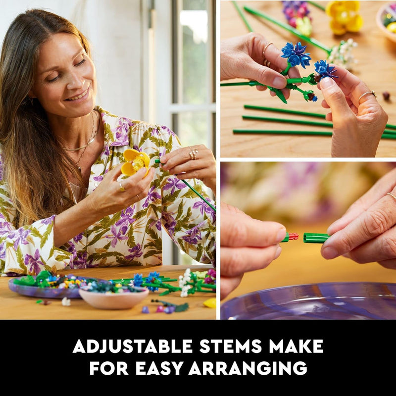 LEGO Botanicals Artificial Wildflower Bouquet Building Set for Home Decoration, Adults Ages 18+ - 10313