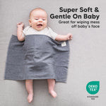 Organic Burp Cloths Baby Boy, Girl, 6-Pack Large Burping Cloths (Neutrals) | 100% Cotton Burp Clothes for Babies, Newborns Spit Up Rags, Super Soft, Absorbent Towels, Gender Neutral, Machine Washable