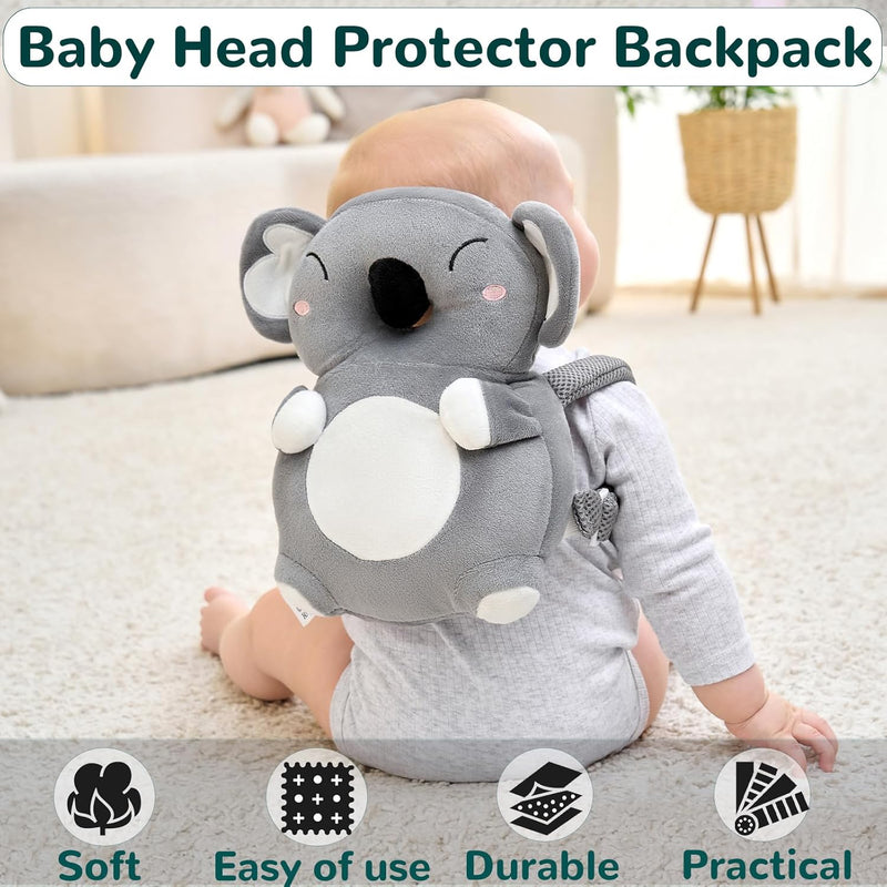 Baby Head Protector Backpack for Crawling & Walking Toddlers, 0.5-2 Years, Soft & Breathable