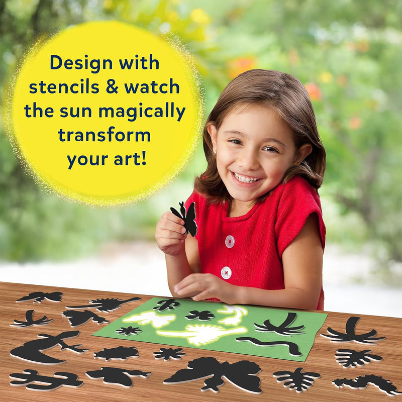 Skillmatics Magical Sun Art – Out in Nature, STEM Paper Craft Kit for Kids | Decorative Paper, Nature Stencils & Markers, Create with Sunlight, Mess-Free, Gifts for Ages 4, 5, 6, 7, 8, 9, 10, 11, 12