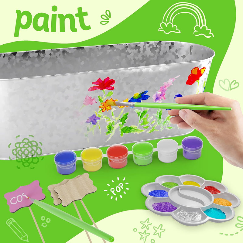 Dan&Darci Paint & Plant Flower Growing Kit for Kids - Perfect for Ages 5-12, a Fun and Educational Gift
