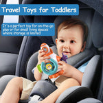 Montessori Sensory Toys for Toddlers 1-3 - Busy Board Cube with Airplane, Car & Travel Activities