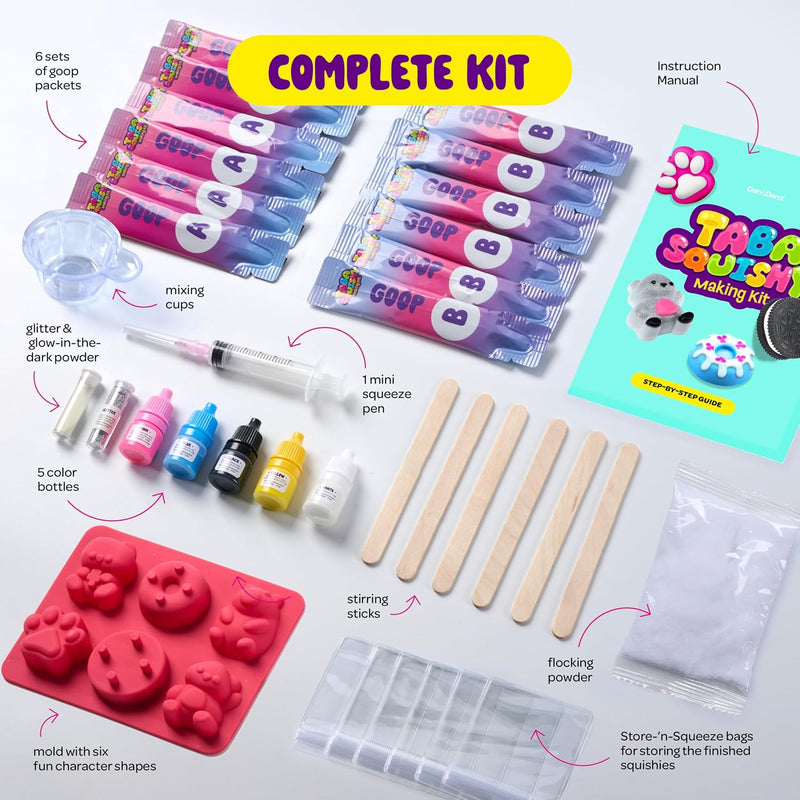 Taba Squishy Making Kit for Kids - Squishies Craft Kits - Gifts for Girls | Kids Crafts - 6 7 8 9 10 11 12 Year Old Girl Birthday Gift - Kids Crafts - Arts and Crafts for Kid for 8-12 - Toys for Girls