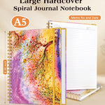 Lined Spiral Notebook Journal for Women, 150 Pages Cute Notebooks 5.75” x 8.38”, A5 Hardcover Spiral Journals with 100 GSM Thick Paper, College Ruled Notebook for Writing Work School, Autumn Tree