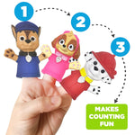 Ginsey Nickelodeon PAW Patrol 10-Piece Finger Puppet Set for Kids | Includes Rubble, Chase, Skye, Marshall, and Zuma | Durable, Latex-Free Plastic for Bath, Pool, and Educational Playtime.