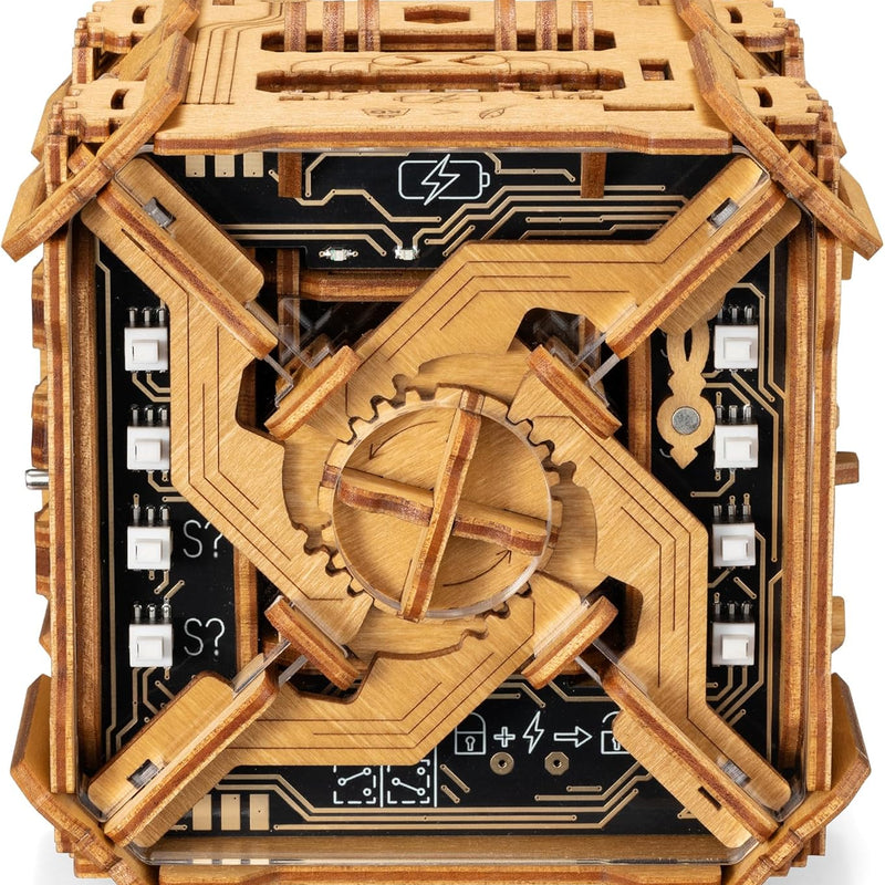 Puzzle Potato Tesla Box - Electronic Puzzle Box - Escape Room Game in a Box - Brain Teaser - 3D Wooden Puzzle for Adults - Money Puzzle Box for Cash Gift - Birthday GiftBox MoneyBox