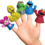 Sesame Street 10-Piece Finger Puppet Set for Toddlers & Kids | Features Elmo, Big Bird, Cookie Monster, Abby Cadabby, Oscar the Grouch | Durable PVC for Bath Time, Educational Play, and Party Favors.