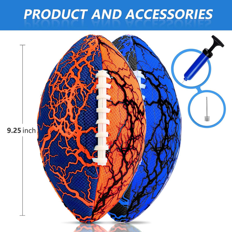 Jasonwell Pool Beach Water Football - 2Pack Strong Grip Waterproof Football for All-Weather Play Pool Toys Beach Games Outdoor Sports Toy Christmas Birthday Gifts for Kids Boys Teens Adults
