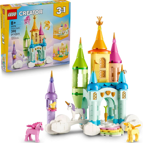 Lego creator 3 in 1 unicorn castle building toy for kids, ages 8+, 31175