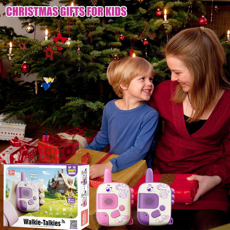 Unicorn Walkie Talkies Toys for Girls Ages 3-10, Compact & Easy to Use with Clear Sound