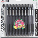 Zebra Pen Z-Grip Retractable Ballpoint Pen, Smooth-Flowing Black Ink, 1.0mm Medium Point, School & Office Supplies, Ideal for Note-Taking, Journal and Planner Use, 18-Pack (22218)