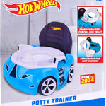 Hot Wheels Blue Race Car Potty Training Toilet, Race Car Potty Seat Includes Detachable Toddler Toilet Seat and Kids Potty, Ages 12 Months and Up