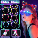 150PCS Glow Party Supplies: Glasses, Headbands, Rings, 100 Glow Sticks for Kids & Adults