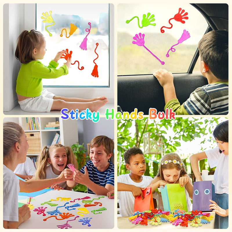 bulk sticky hands 30-pcs party favors for kids 4-8 year classroom prizes student gifts