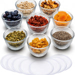 Libbey Small Glass Bowls with Lids Set of 8, Food Storage Prep Containers | Set of 8 Glass Bowls with Secure Lids Store Leftovers, Snacks, Sauces & Meal Prep Ingredients; Dishwasher Safe for Daily Use