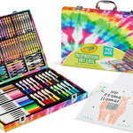 Crayola Inspiration Art Case Coloring Set - Tie-Dye (140ct), Art Supplies Set For Kids, Travel Drawing Kit, Gift for Girls & Boys, Ages 5+ [Amazon Exclusive]