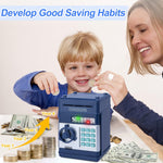 Refasy Piggy Bank Electronic Coin ATM for Kids Age 3-12, Money Savings Box Mini ATM Coin Bank
