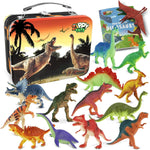 Zippytots Dinosaur Toys for Kids 3-5, 10 PCS Realistic Plastic Dinosaur Figures, BPA Free, Non-Toxic PVC, STEM Learning Gift