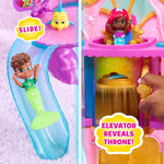 Disney Junior Ariel Deluxe Atlantica Palace Playset and 4-inch Figures, Lights and Sounds, 22-pieces, Bonus Pieces, Kids Toys for Ages 3 Up by Just Play