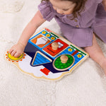 Melissa & Doug First Shapes Jumbo Knob Puzzle, Wooden Peg Puzzle, Ages 1+, Educational Toy for Shape Recognition