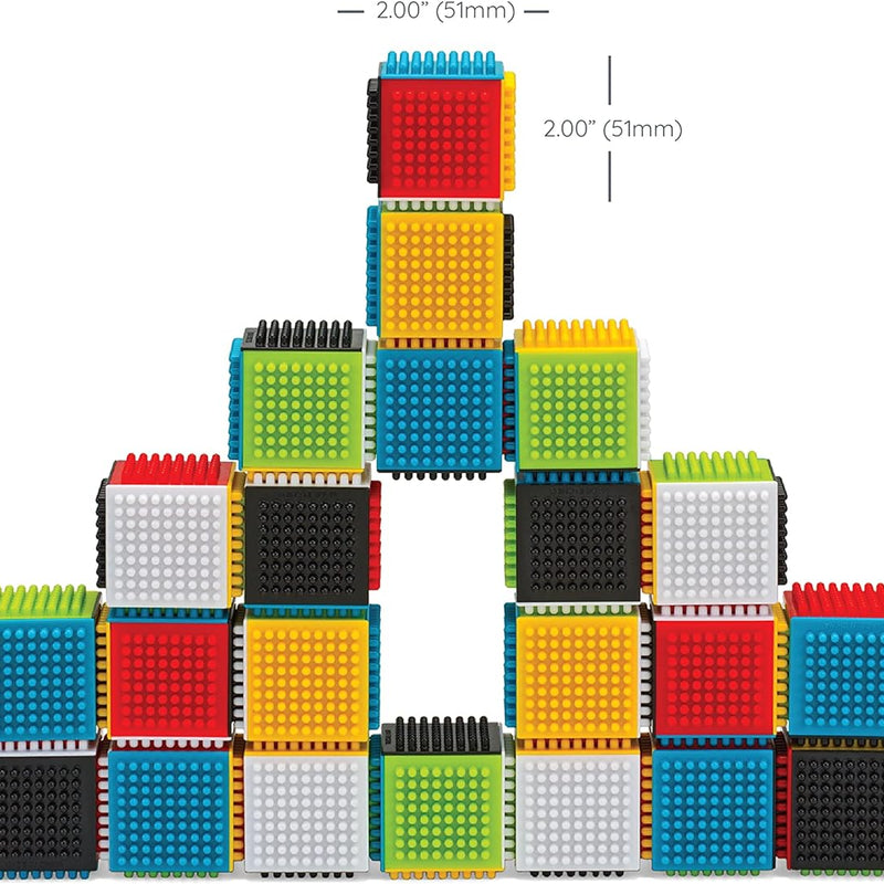 Infantino 24-piece multicolor sensory blocks for babies and toddlers 12 months+, BPA-free and baby-safe materials