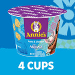 Annie's Disney Moana Shapes Mac & Cheese Microwave Cups, 4 ct, 7.48 oz | Organic Pasta Featuring Moana, Pua and Maui Pasta, 8g Whole Grain Per Serving, Easy Kid Dinner or Snack