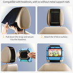 FANGOR Car Headrest Mount Holder, Tablet Holder for Kids in Back Seats, Anti-Slip Strap and Holding Net,Angle-Adjustable/Fits All 7 Inch to 12.9 Inch Tablets