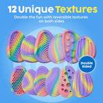 BUNMO Fidget Toys - Fidget Stones Sensory Toys – 6pk Pastel | Silicone Worry Stones for Kids Ages 3+ | Portable, Textured, Quiet Sensory Stones for Hands-On Play