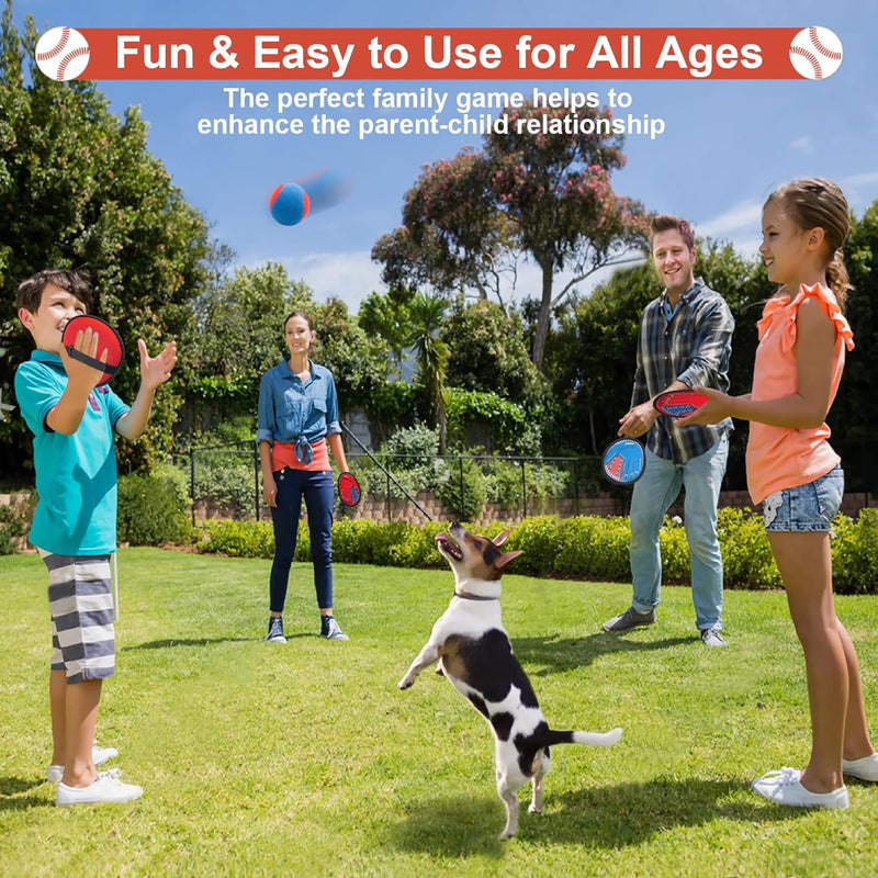 Toss and Catch Ball Game, Kids Toddler Baseball Glove & Catch Ball Toys, Outdoor Games for Family, Toys for Beach Yard Pool Outside, Birthday Easter Gift for Ages 3 4 5 6 7 8-12 Year Old Boys Girls