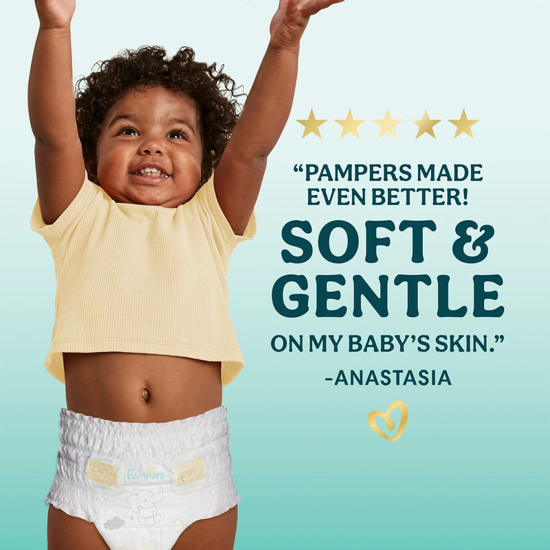 Pampers Diapers - Swaddlers 360° - Size 3, 70 Count, up to 100% Leakproof Comfy Dry Fit, Designed for Easy Changes, Pull On Baby Diaper (Packaging May Vary)