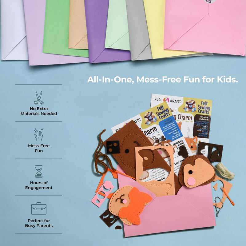 20 Arts & Crafts Kit for Girls – The Surprise Craft Box, All-Inclusive DIY Craft Set with 20 Fun Projects, Individually Packaged, Easy Step-by-Step Instructions, Creative Activity Gift for Kids