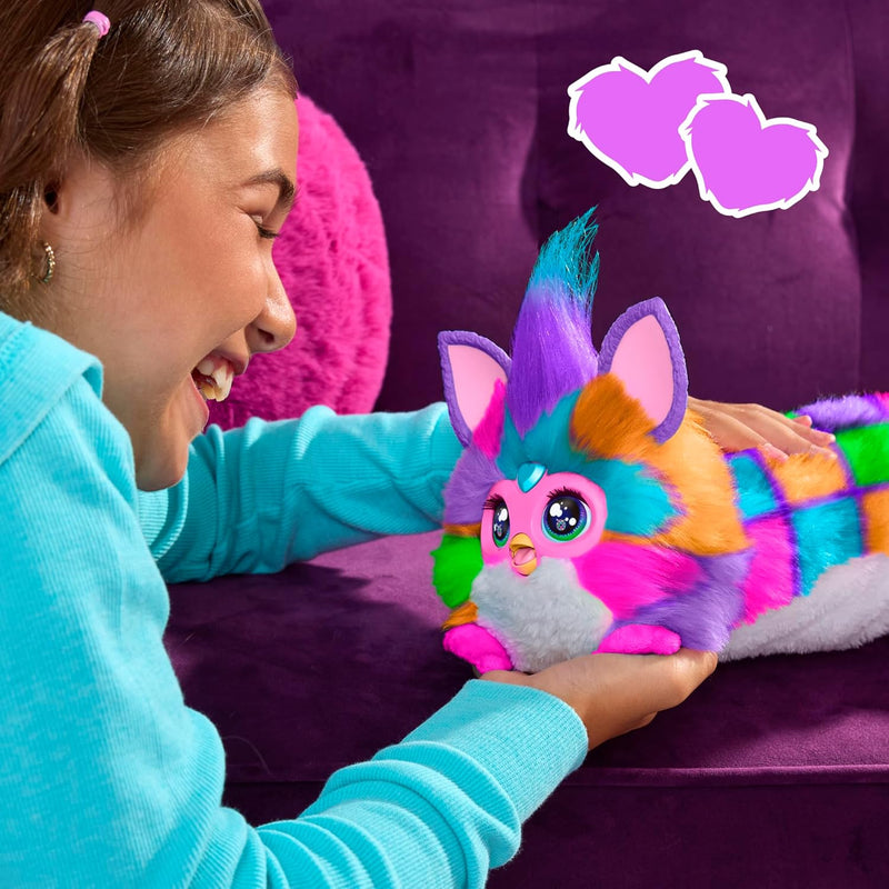 Furby DJ Interactive Toy, 32-Inch, Snuggly Electronic Plush, Music, Lights, Games, Speaks English & Furbish
