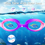 EWPJDK Kids Swim Goggles - 2 Pack Swimming Goggles Anti Fog No Leaking For Kids Age 3-15