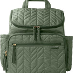 Skip Hop Diaper Bag Backpack: Forma, Multi-Function Baby Travel Bag with Changing Pad & Stroller Attachment, Sage