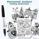 Permanent markers, 100 packs permanent markers bulk, quick dryingin one second, waterproof, smooth, noteasy to erase, durable, can be markedon glass, tiles and cloth, office supplies