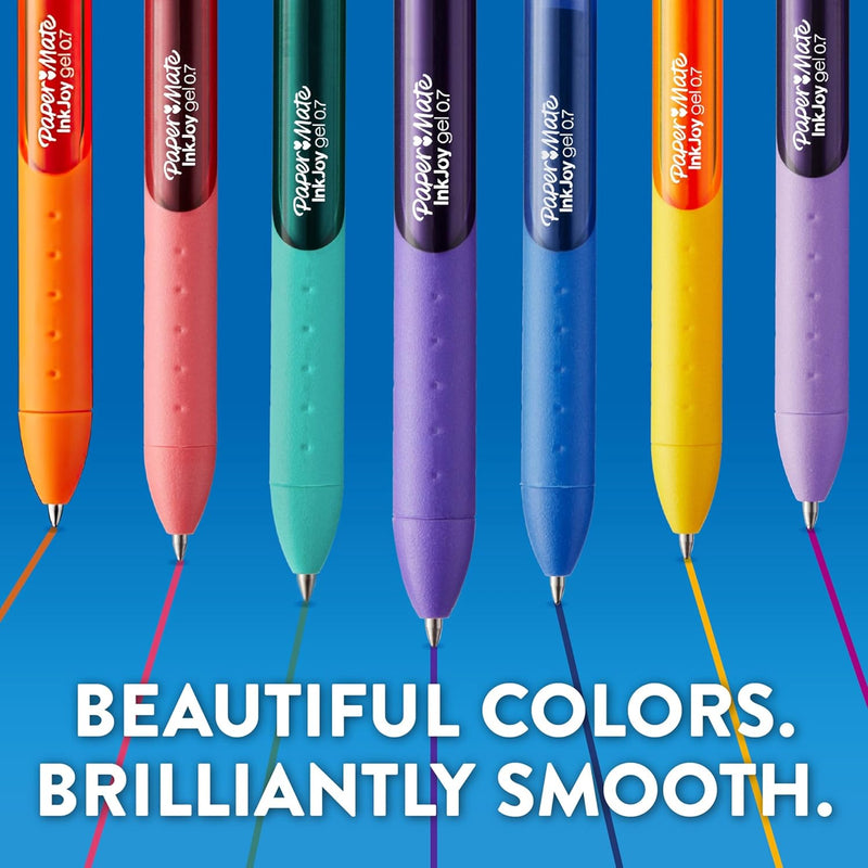 Paper Mate InkJoy Gel Pens, Medium Point, 10 Count - Teacher Supplies, Writing, Journaling, Back to School