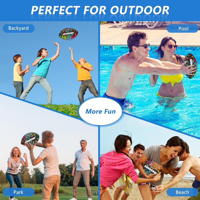 Jasonwell Pool Beach Water Football - Strong Grip Waterproof Football for All-Weather Play Pool Toys Beach Games Outdoor Sports Lake Toy Christmas Birthday Gifts for Kids Boys Teens Adults