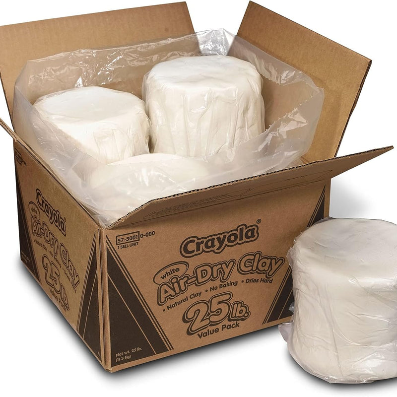 crayola-air-dry-clay-white-25lbs-bulk-modeling-clay-for-kids-no-bake