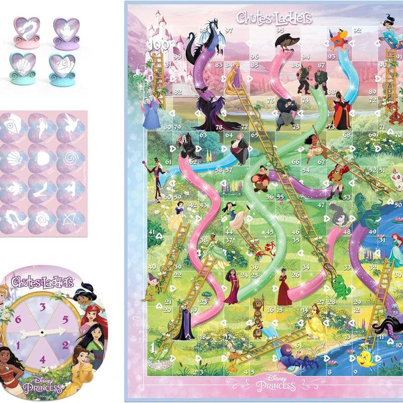 Hasbro Gaming Chutes and Ladders: Disney Princess Edition Board Game for Kids Ages 3 and Up, Easter Gifts for Boys and Girls, Preschool Game for 2-4 Players (Amazon Exclusive)